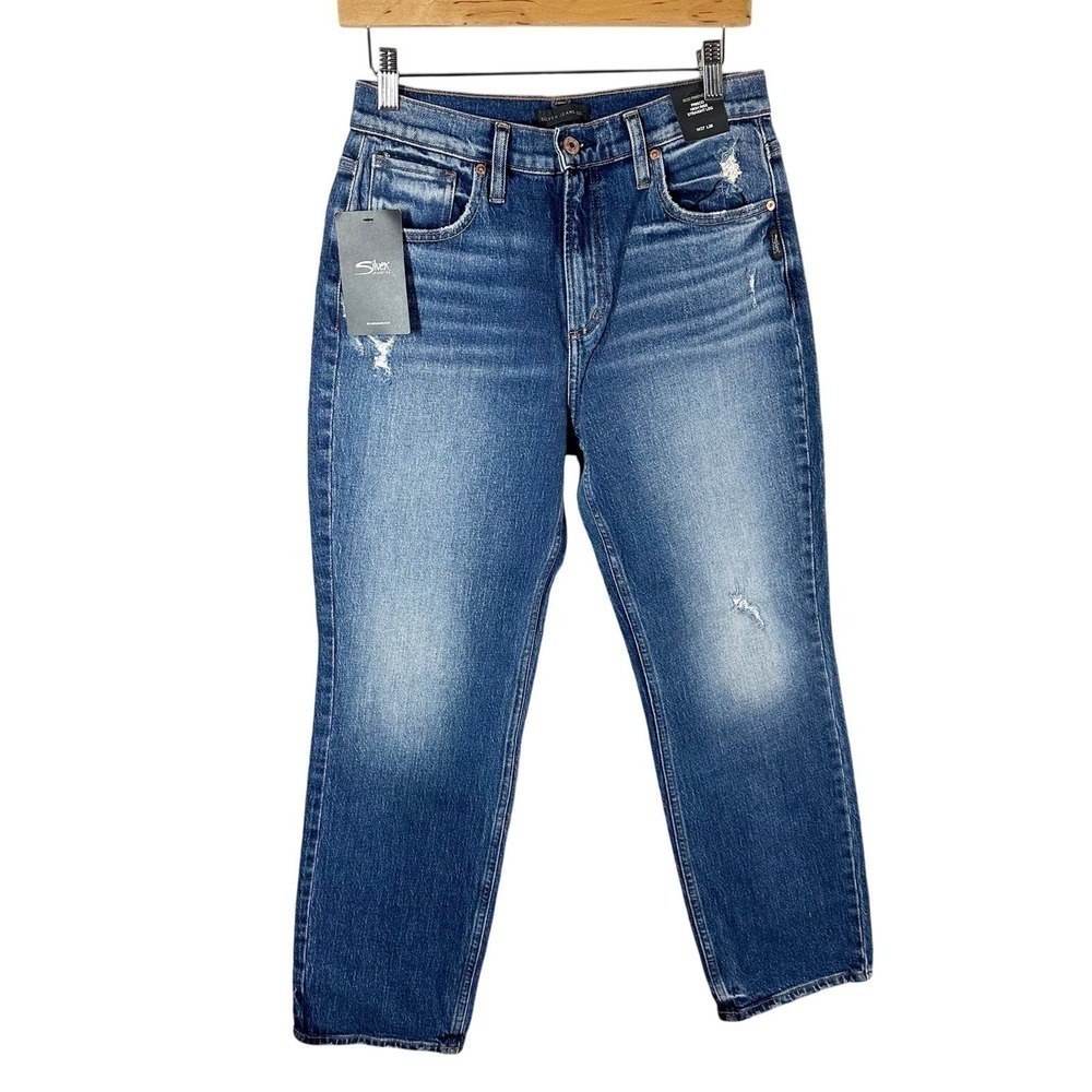 Silver Jeans Frisco High Rise Straight Leg Jeans Size 27 Indigo Blue